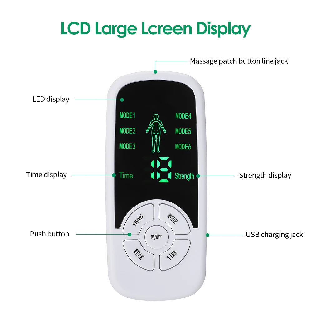 EMS TENS Unit – 6-Mode Electric Muscle & Body Therapy Stimulator