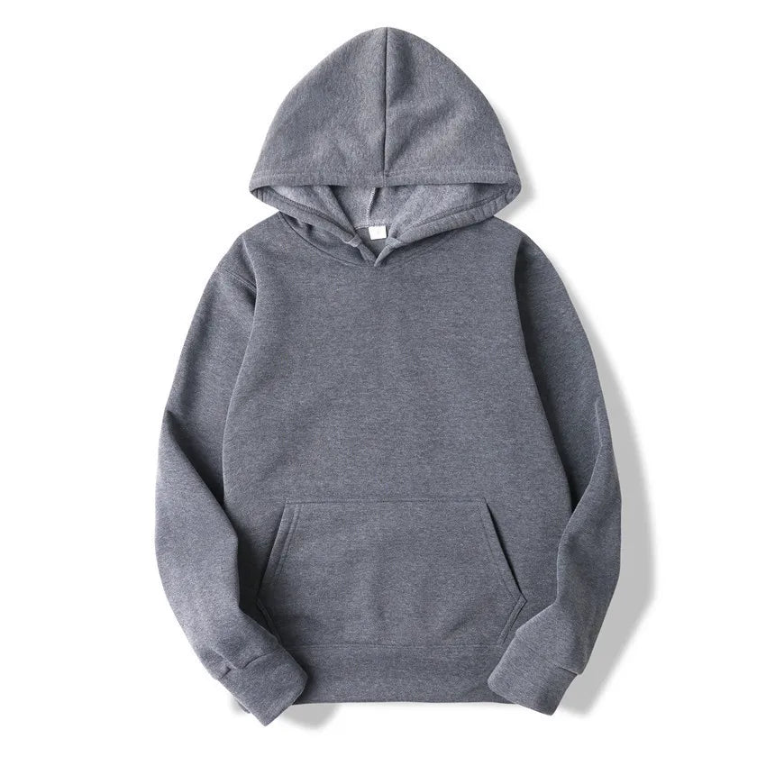 Unisex Casual Hoodie – Solid Color Sweatshirt