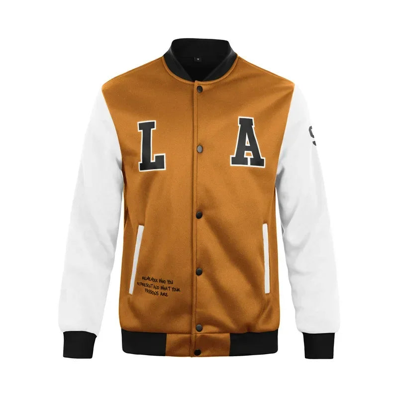 Men's Varsity Hoodie Jacket – Streetwear Baseball Bomber