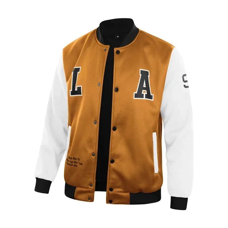 Men's Varsity Hoodie Jacket – Streetwear Baseball Bomber