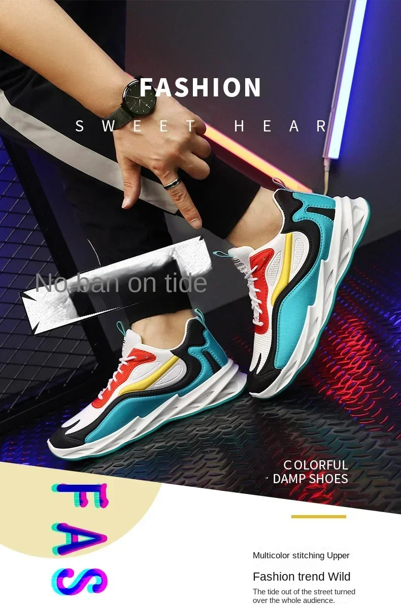 Men's Trendy Sports Shoes – Cushioned, Breathable Running & Walking Sneakers