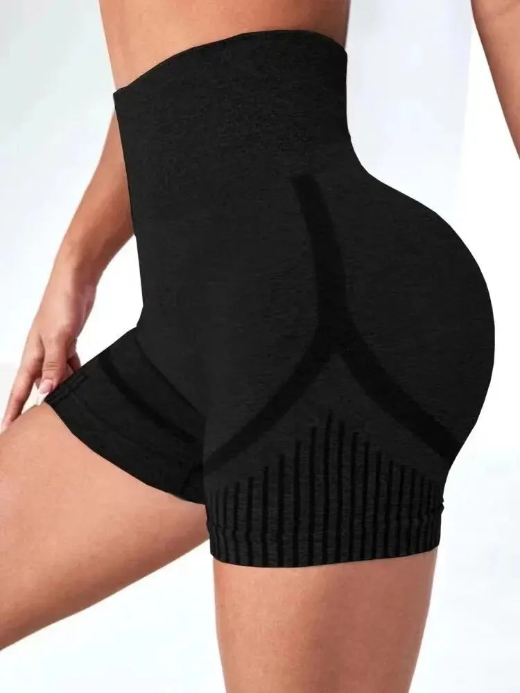 Women's High-Waist Yoga Shorts – Fitness, Gym & Running Sportswear
