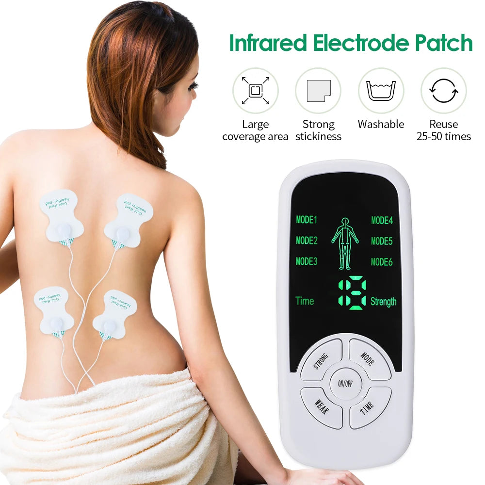 EMS TENS Unit – 6-Mode Electric Muscle & Body Therapy Stimulator