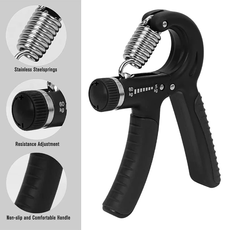 Adjustable Grip Strength Trainer (5–60kg) – Non-Slip Hand & Forearm Exerciser