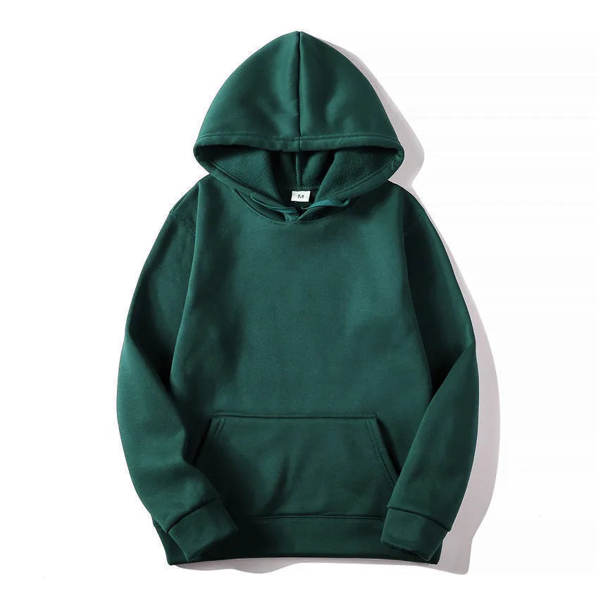 Unisex Casual Hoodie – Solid Color Sweatshirt