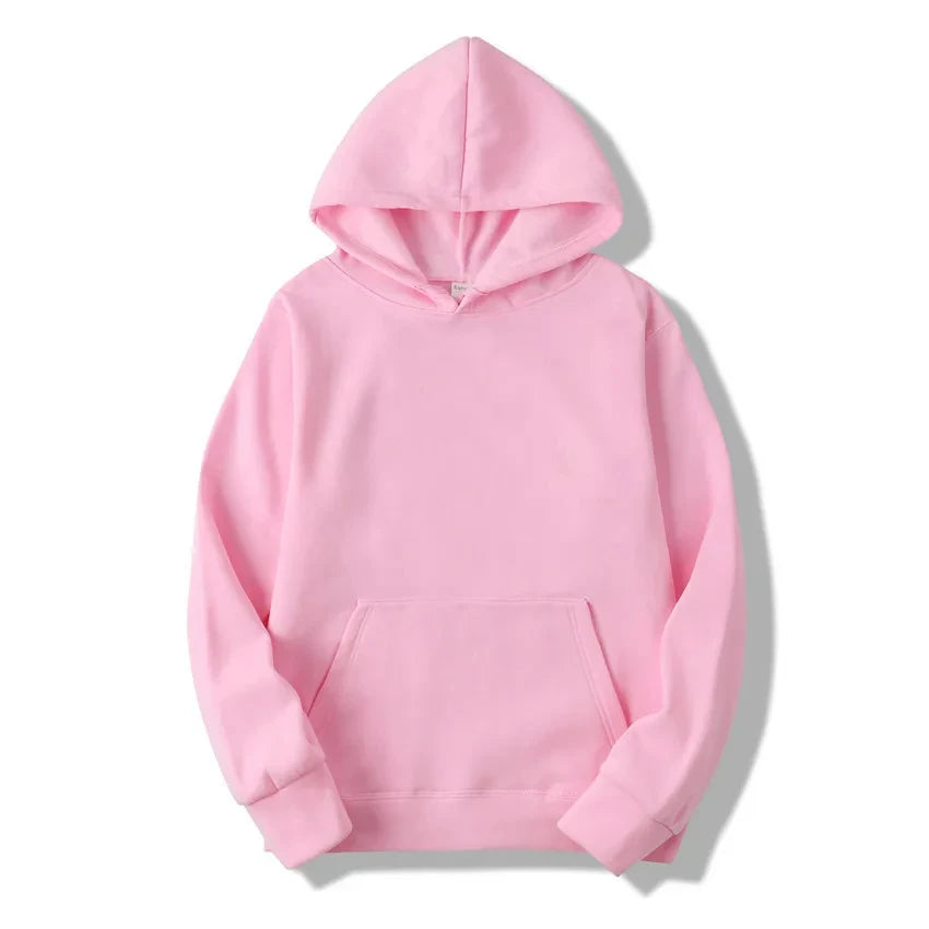 Unisex Casual Hoodie – Solid Color Sweatshirt
