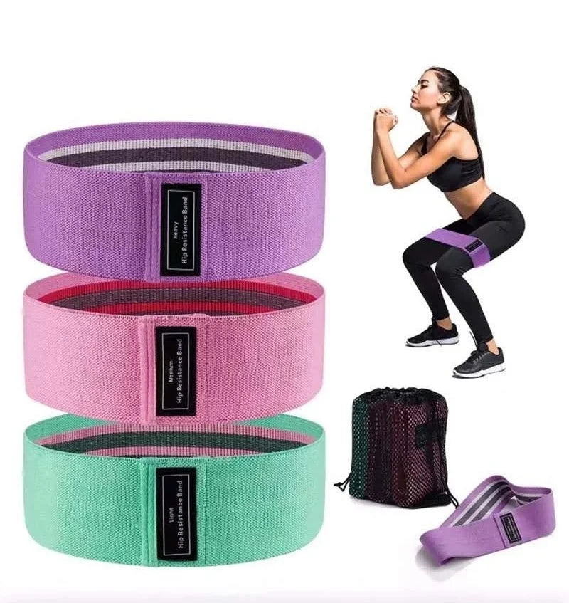 Anti-Slip Hip Resistance Bands – Yoga & Fitness Stretch Bands for Legs & Butt