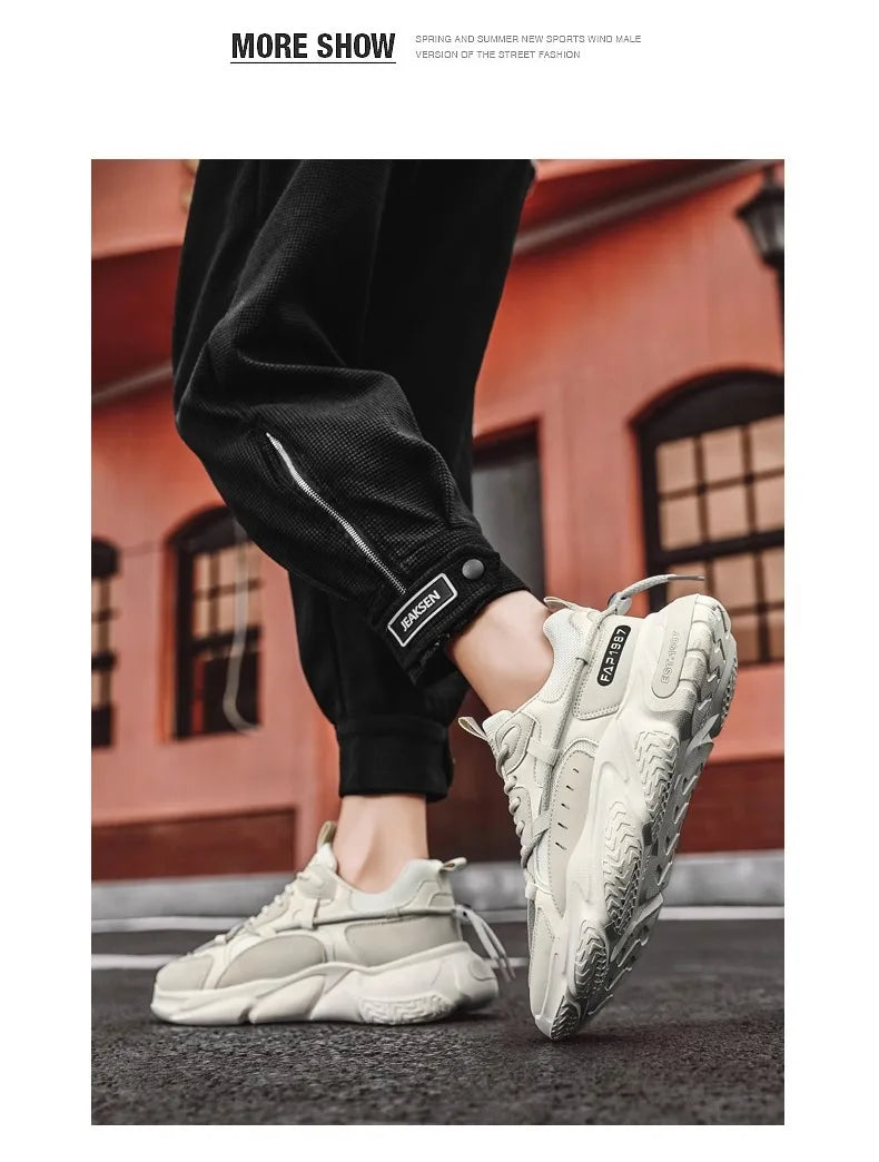 Men's Summer Running Shoes – Breathable, Comfortable & Height-Boosting Sneakers