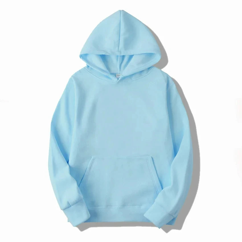 Unisex Casual Hoodie – Solid Color Sweatshirt