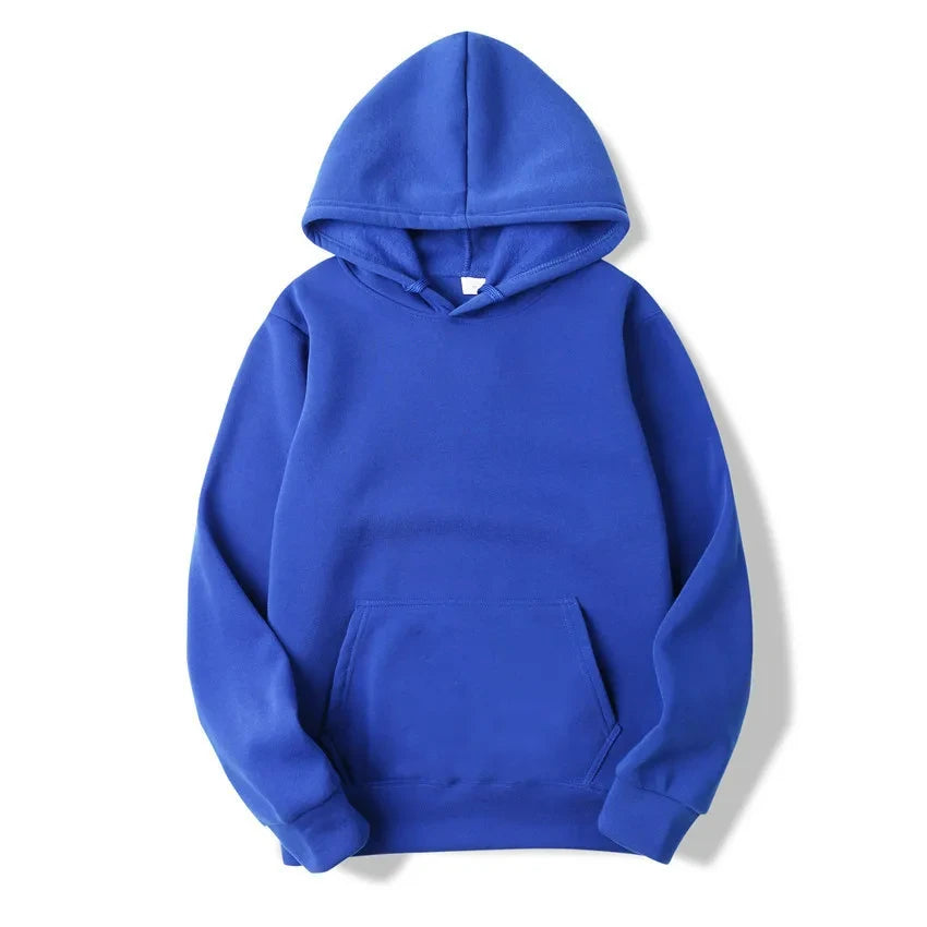 Unisex Casual Hoodie – Solid Color Sweatshirt
