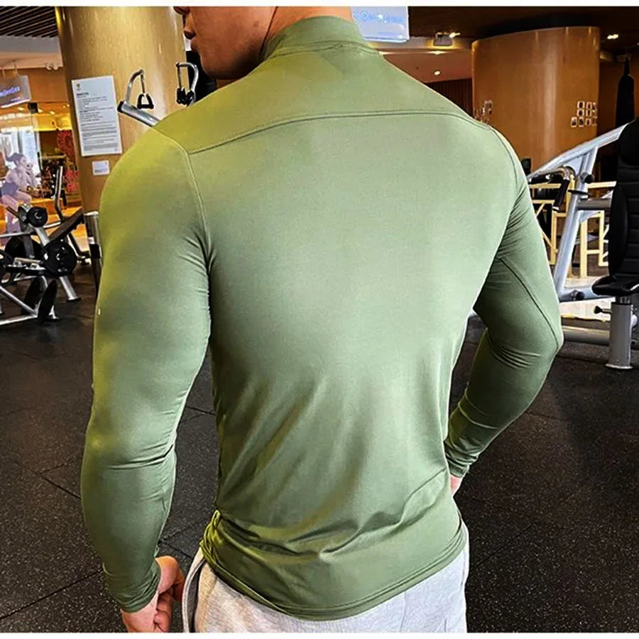 Men's Long Sleeve Gym T-Shirt – Compression Fit, Quick-Dry Training Top