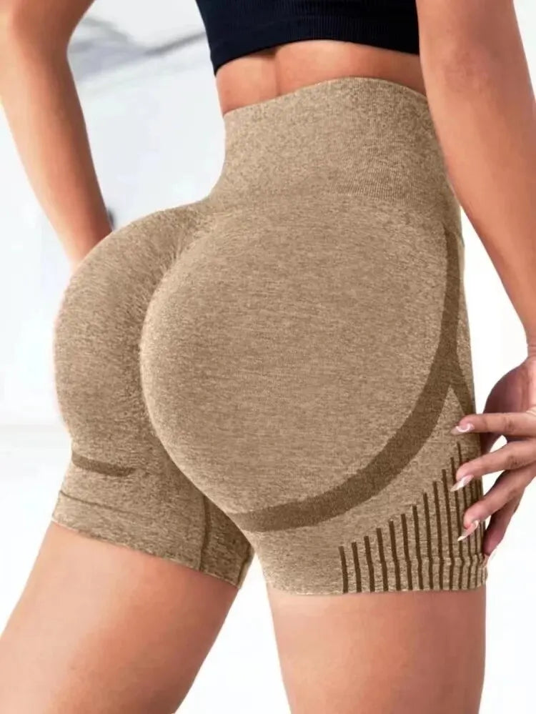Women's High-Waist Yoga Shorts – Fitness, Gym & Running Sportswear