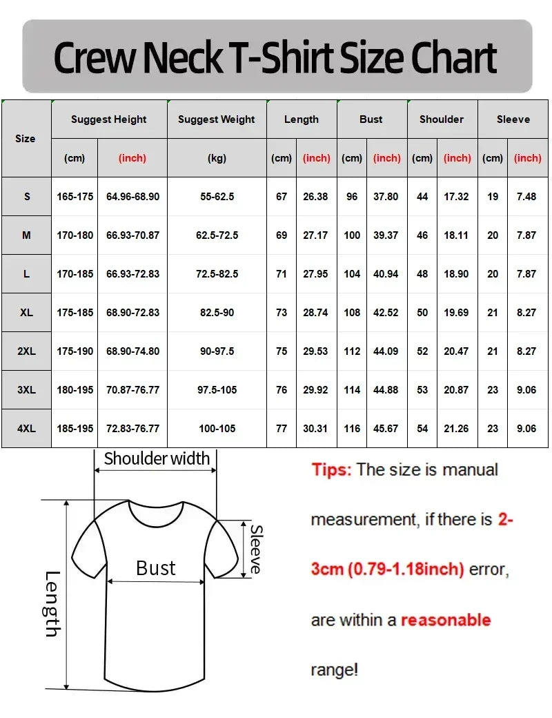 Men's T-Shirt – Summer Loose-Fit, Cool & Heavyweight Cotton