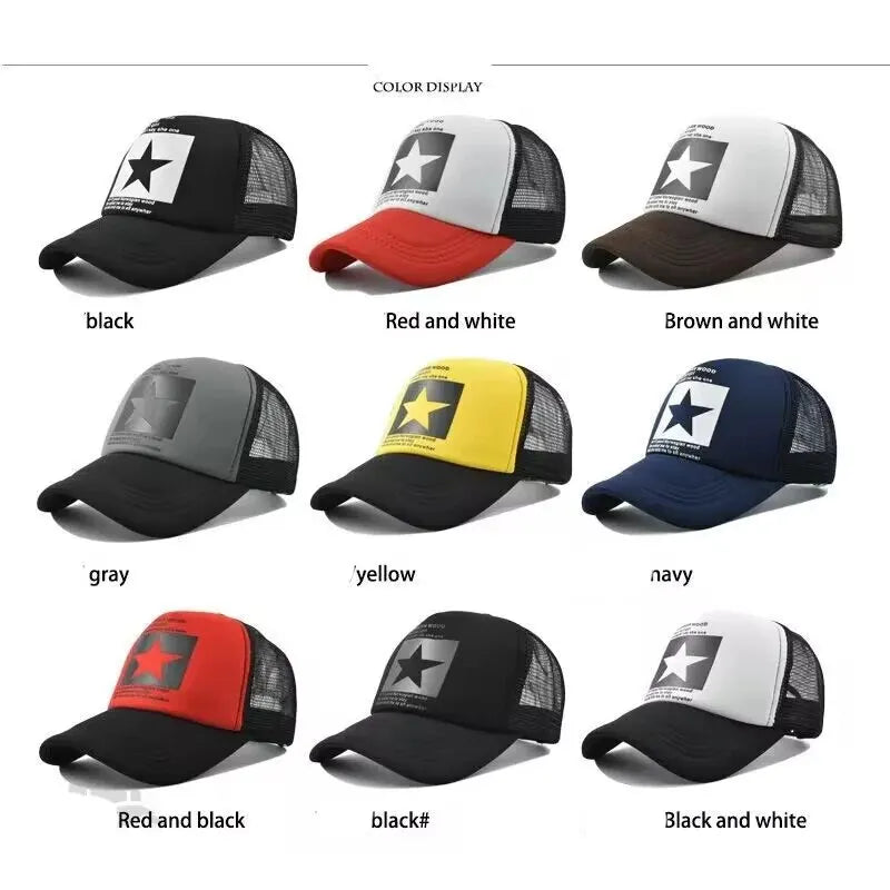 Fashion Snapback Baseball Cap – Mesh Hat for Men & Women, Casual Sun Protection