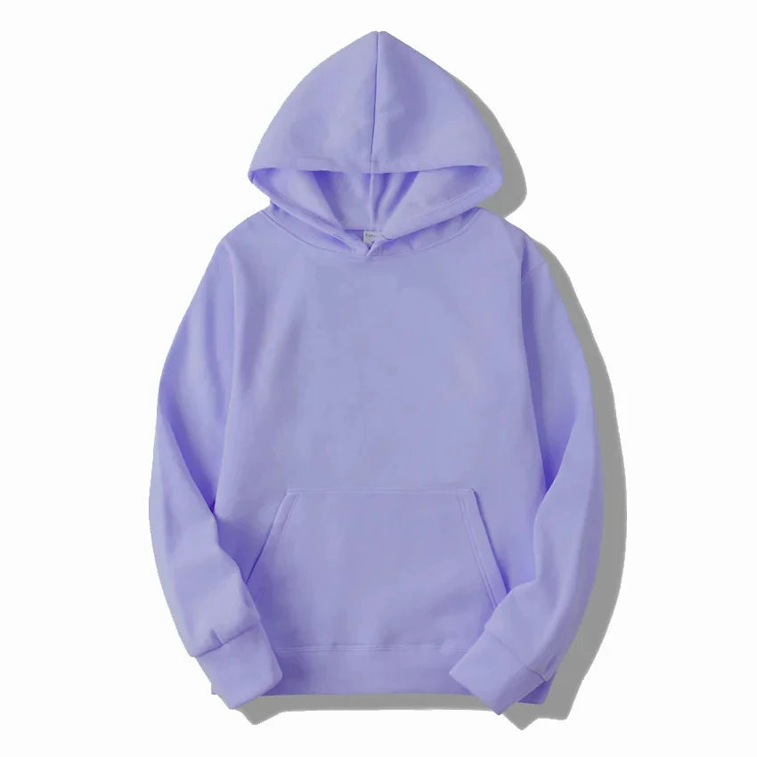 Unisex Casual Hoodie – Solid Color Sweatshirt