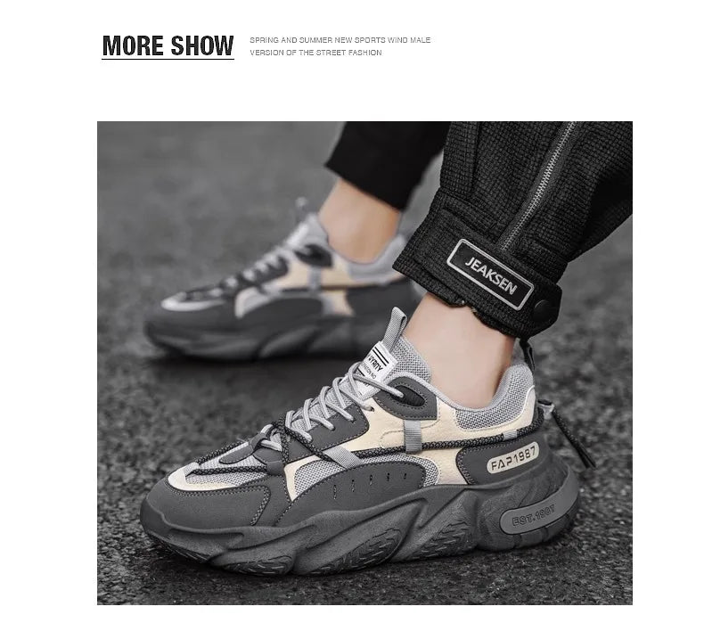 Men's Summer Running Shoes – Breathable, Comfortable & Height-Boosting Sneakers