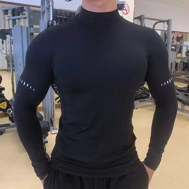 Men's Long Sleeve Gym T-Shirt – Compression Fit, Quick-Dry Training Top