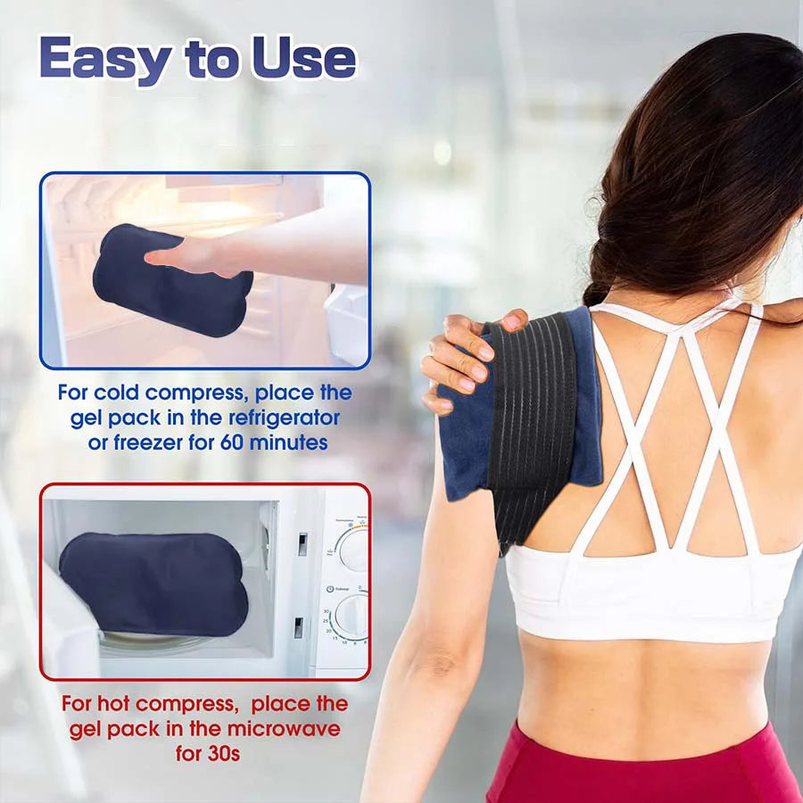 Reusable Hot & Cold Gel Pack – Microwaveable Pad for Pain Relief & Injury Recovery