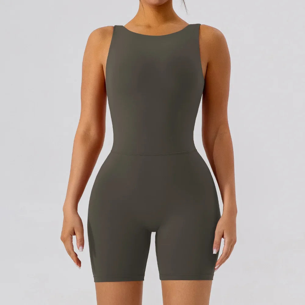 Women's Yoga Jumpsuit – Fitness & Pilates Activewear Set
