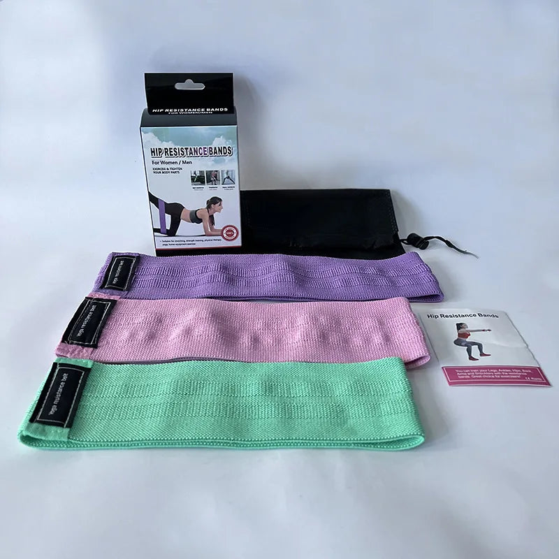 Anti-Slip Hip Resistance Bands – Yoga & Fitness Stretch Bands for Legs & Butt