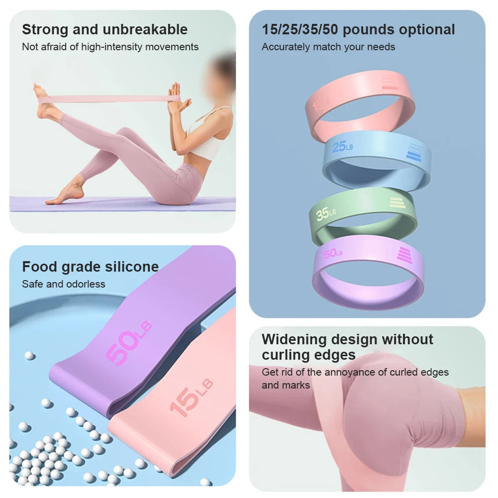 Non-Slip Resistance Loop Band – Stretch & Workout Bands for Gym & Pilates