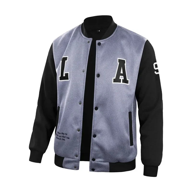 Men's Varsity Hoodie Jacket – Streetwear Baseball Bomber