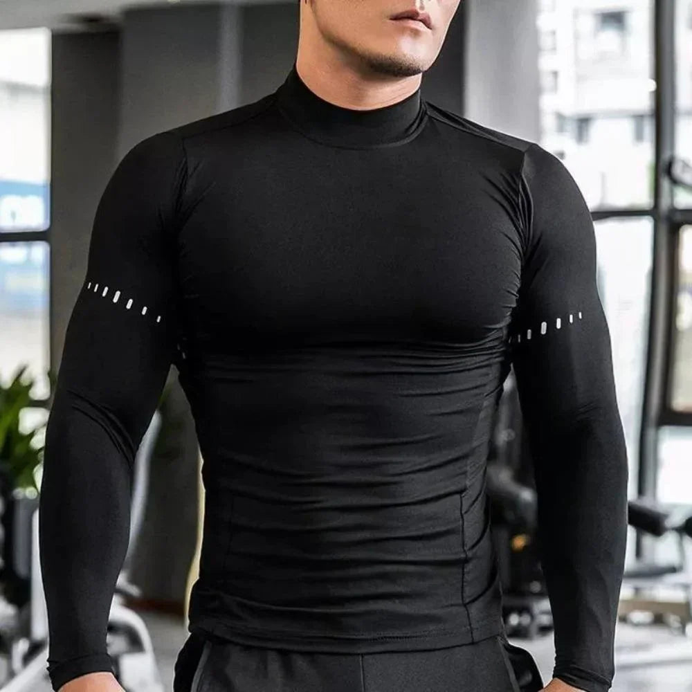 Men's Long Sleeve Gym T-Shirt – Compression Fit, Quick-Dry Training Top