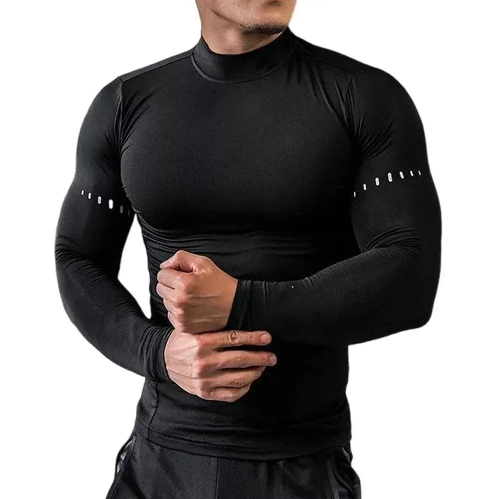 Men's Long Sleeve Gym T-Shirt – Compression Fit, Quick-Dry Training Top