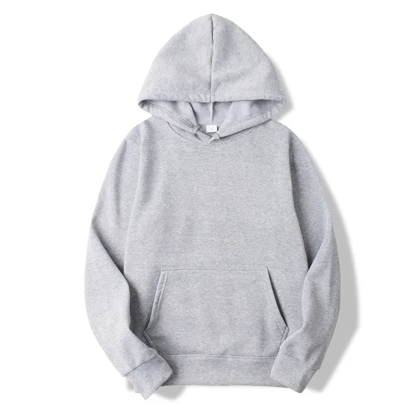 Unisex Casual Hoodie – Solid Color Sweatshirt