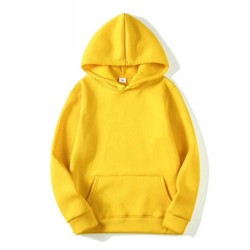 Unisex Casual Hoodie – Solid Color Sweatshirt