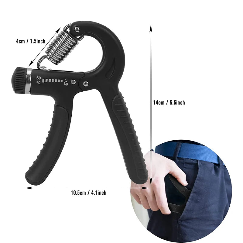 Adjustable Grip Strength Trainer (5–60kg) – Non-Slip Hand & Forearm Exerciser