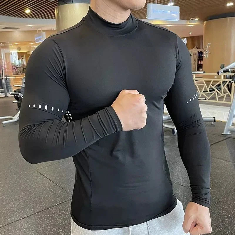 Men's Long Sleeve Gym T-Shirt – Compression Fit, Quick-Dry Training Top