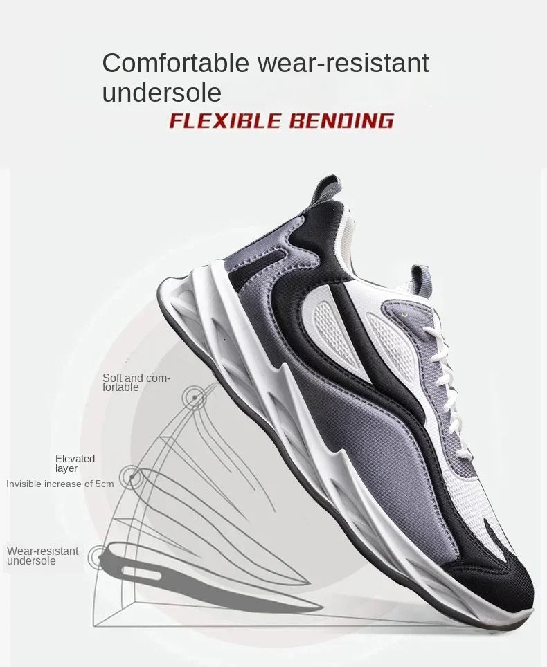 Men's Trendy Sports Shoes – Cushioned, Breathable Running & Walking Sneakers