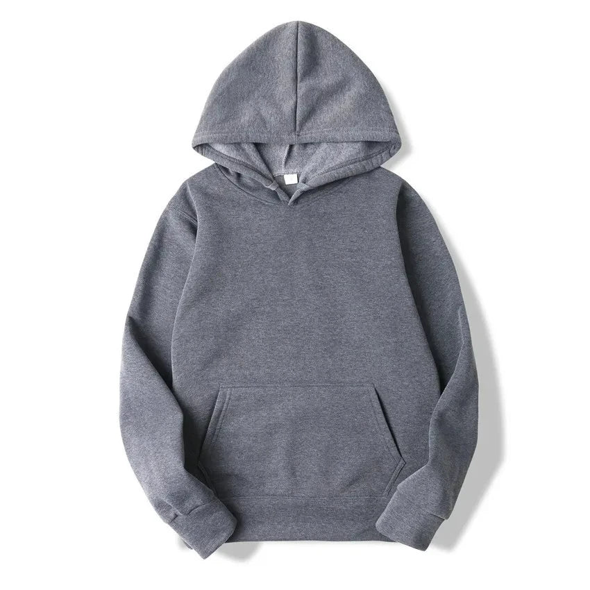 Unisex Casual Hoodie – Solid Color Sweatshirt