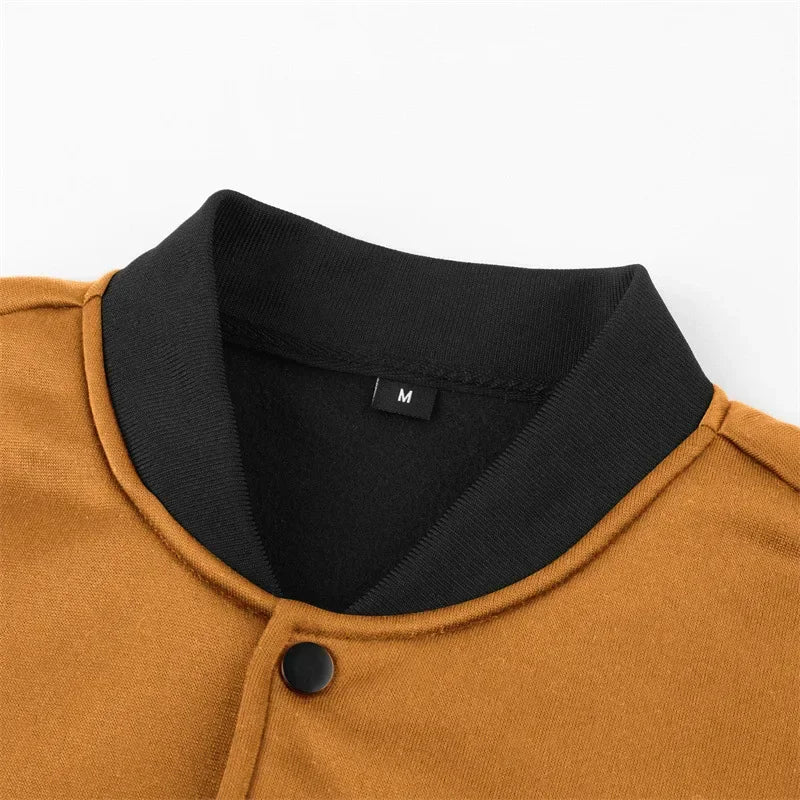 Men's Varsity Hoodie Jacket – Streetwear Baseball Bomber