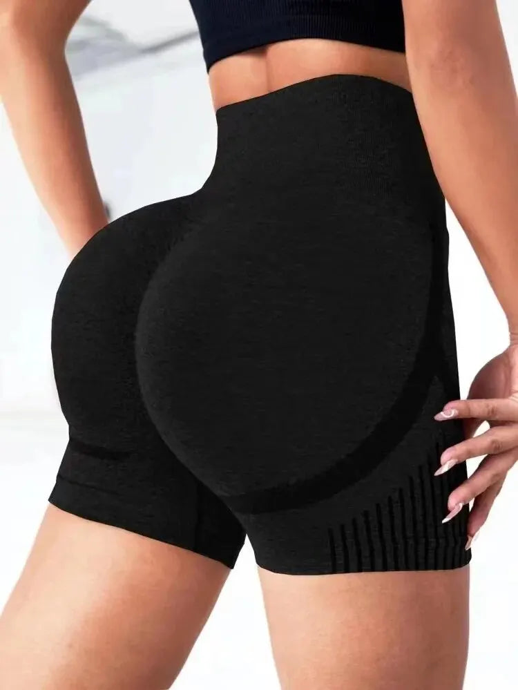 Women's High-Waist Yoga Shorts – Fitness, Gym & Running Sportswear