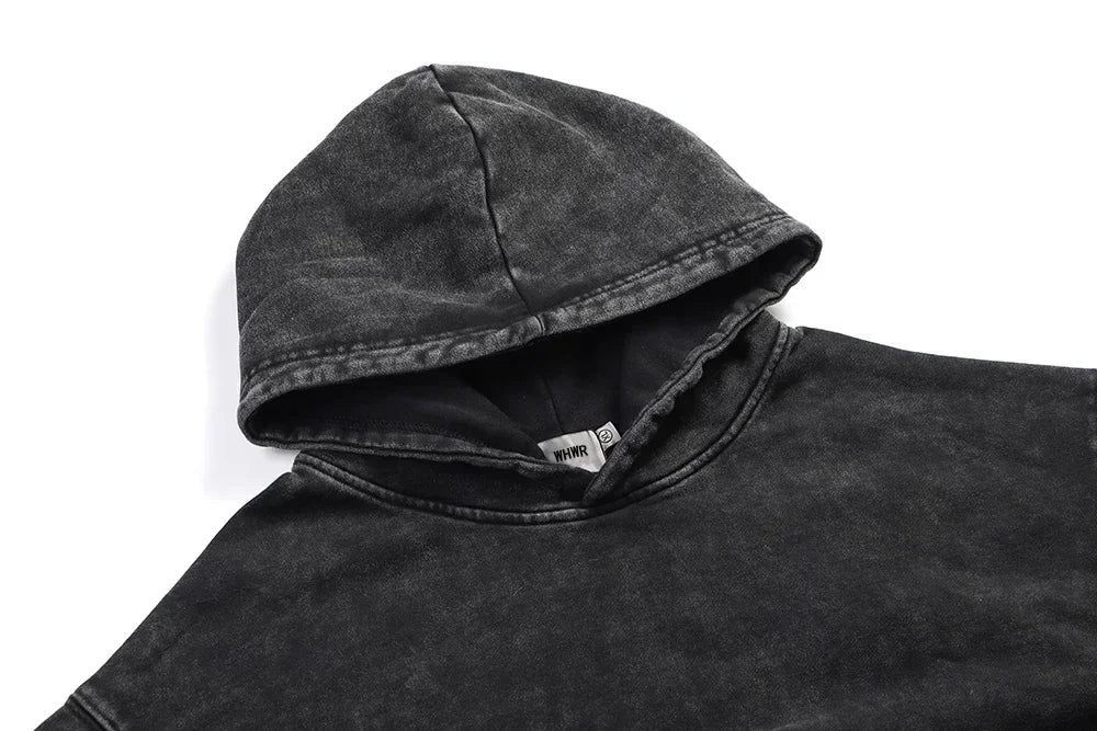 Men's Berserk Hoodie – Gothic Print, Vintage Washed Cotton, Oversized Y2K Streetwear