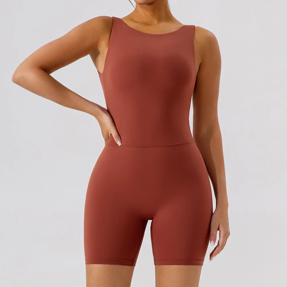 Women's Yoga Jumpsuit – Fitness & Pilates Activewear Set