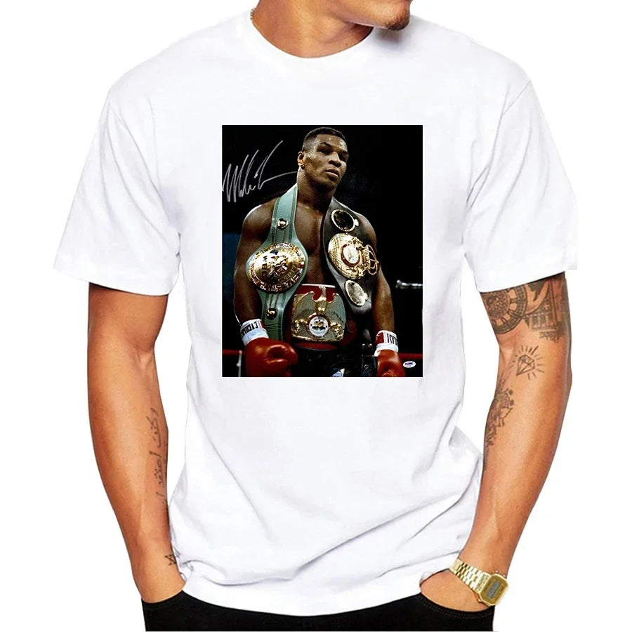 Men's Retro Mike Tyson Boxing T-Shirt – Summer Graphic Tee