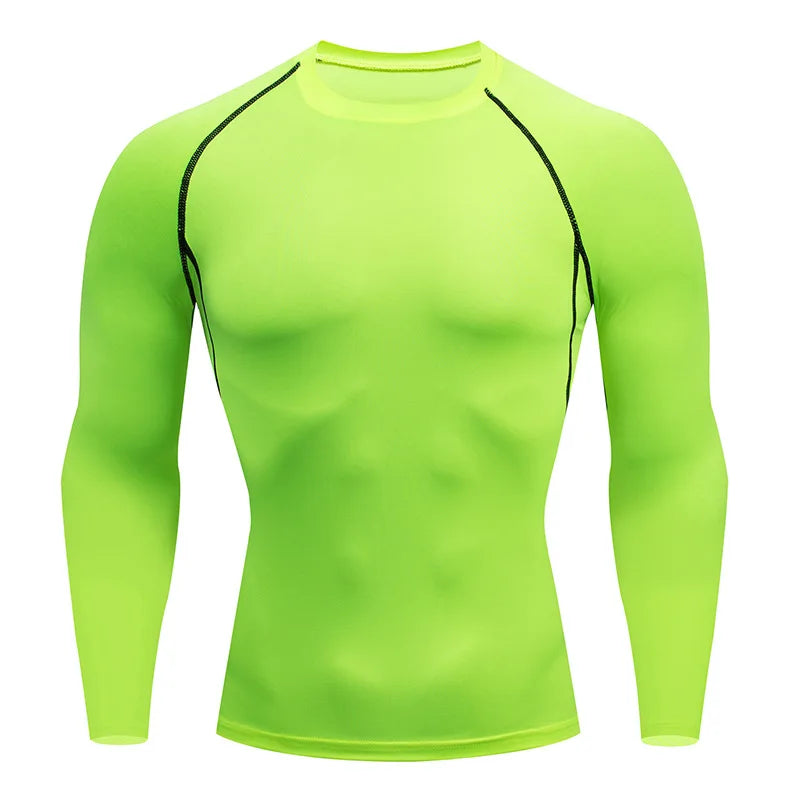 Men's Long-Sleeve Compression Shirt – Quick-Dry Fitness & Training Wear