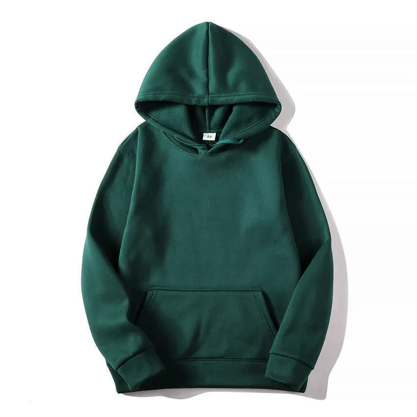 Unisex Casual Hoodie – Solid Color Sweatshirt