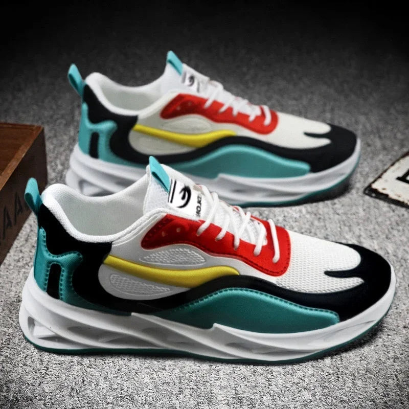 Men's Trendy Sports Shoes – Cushioned, Breathable Running & Walking Sneakers