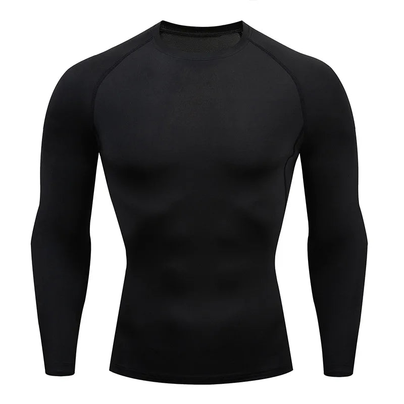 Men's Long-Sleeve Compression Shirt – Quick-Dry Fitness & Training Wear
