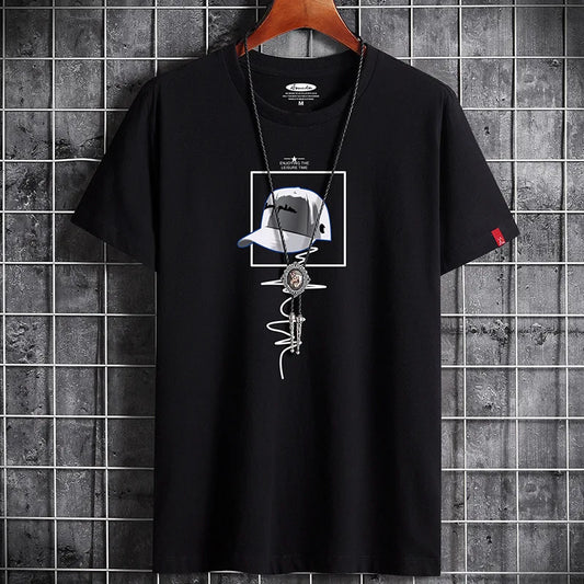 Men's Oversized T-Shirt – Fitness O-Neck Tee in Sizes S–6XL