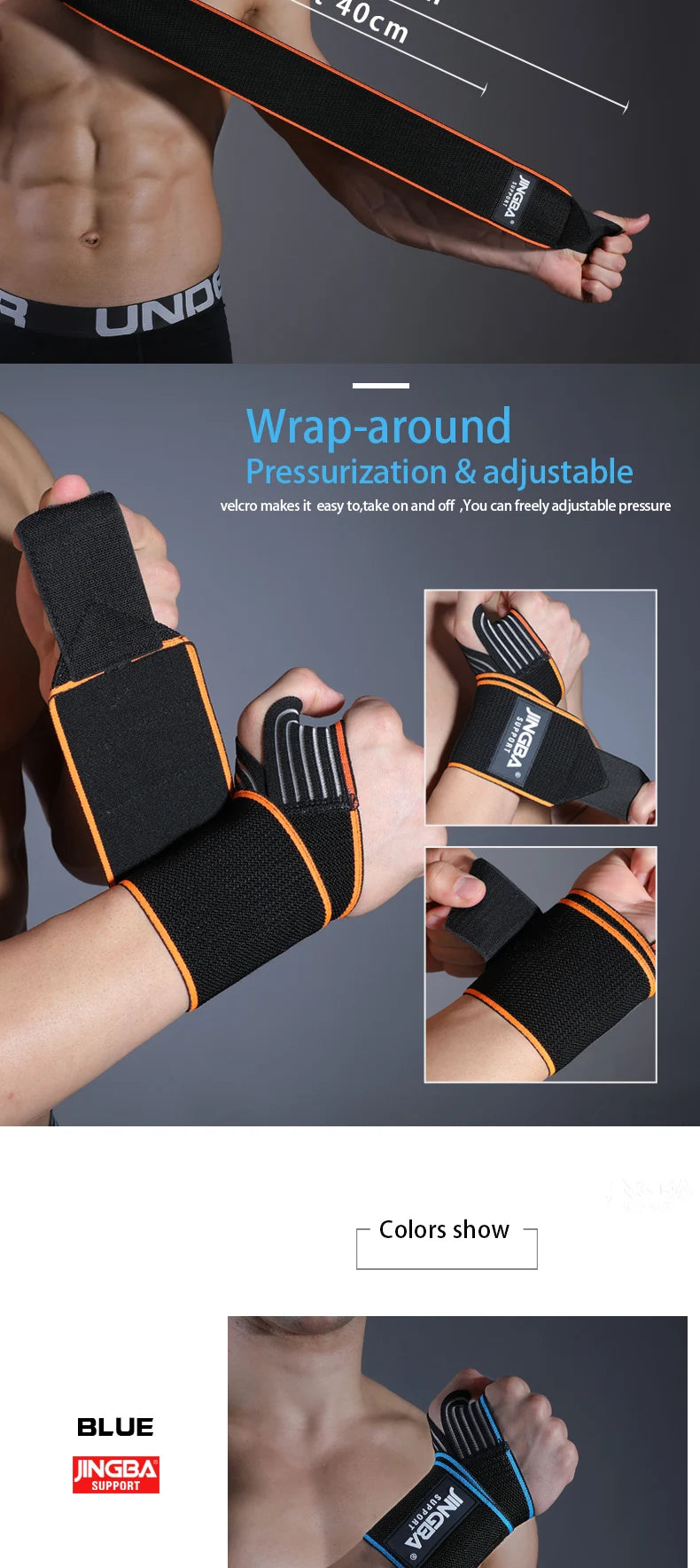 Fitness Wrist Wraps – Padded Support Straps for Weightlifting & Cross Training