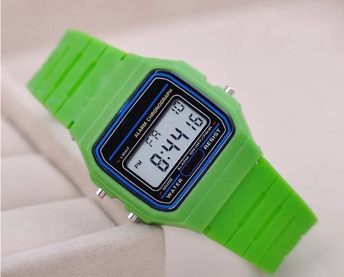 Men's LED Digital Sports Watch – Military Style with Silicone Wristband