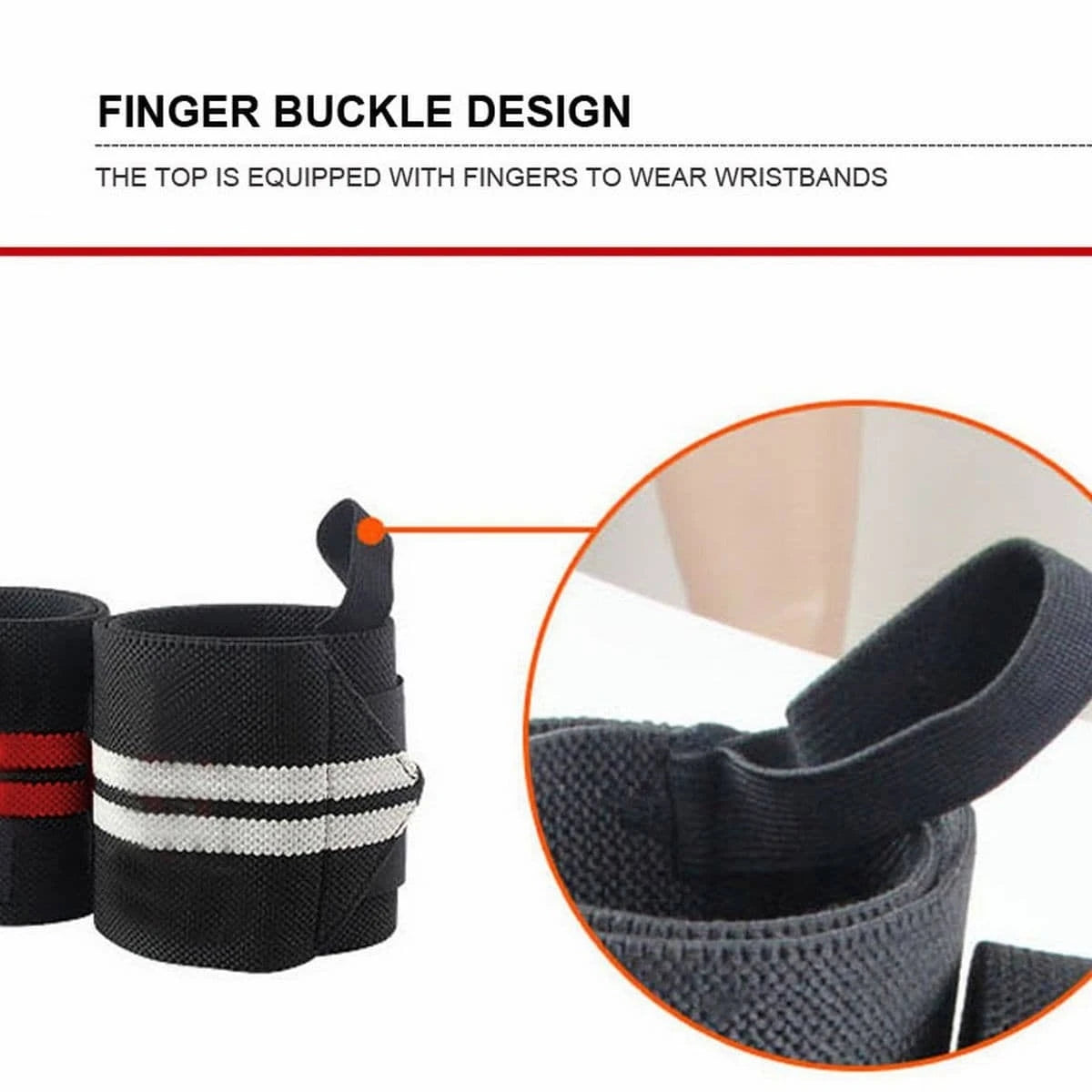 Wrist Wraps (1 Pair) – Supportive Bandages for Weightlifting & Gym Training