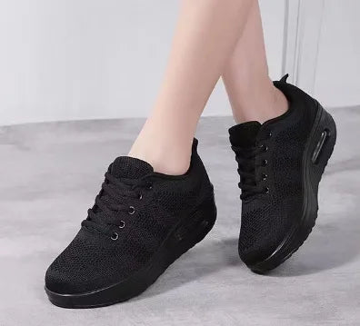 Women's Sports Shoes – Breathable, Lightweight with Thick Sole, Comfortable Casual Outdoor Footwear