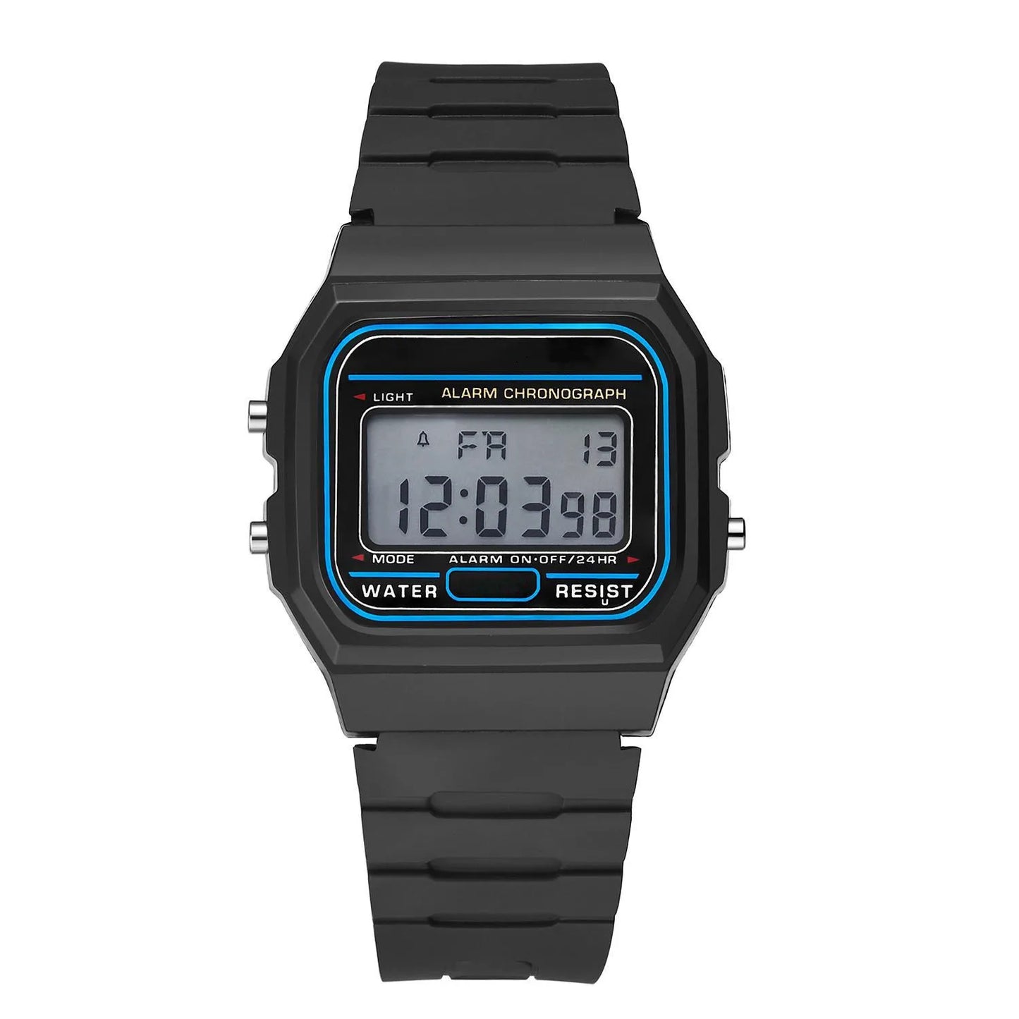 Men's LED Digital Sports Watch – Military Style with Silicone Wristband
