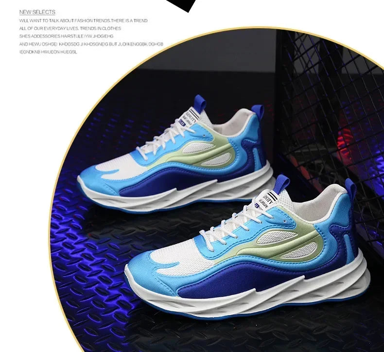 Men's Trendy Sports Shoes – Cushioned, Breathable Running & Walking Sneakers